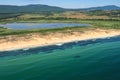 Aerial view of The Driving Beach near resort of Dyuni, Bulgaria Royalty Free Stock Photo