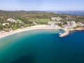 Aerial view of The Driving Beach near resort of Dyuni, Bulgaria Royalty Free Stock Photo