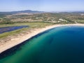 Aerial view of The Driving Beach near resort of Dyuni, Bulgaria Royalty Free Stock Photo