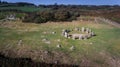 Aerial view Drombeg stone circle. county Cork. Ireland Royalty Free Stock Photo