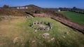 Aerial view Drombeg stone circle. county Cork. Ireland Royalty Free Stock Photo