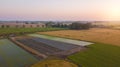 The field soil reclamation in preparation for seeding or planting Royalty Free Stock Photo