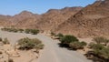 Aerial view from a drone flying over the north entrance of Wadi Massal, Saudi Arabia