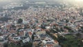 Aerial view from drone of old Lefkara village in Larnaca region, Cyprus. Beautiful ancient countryside in mountain Royalty Free Stock Photo