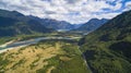 Aerial view with drone of Rio Puelo