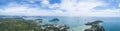 Aerial view drone shot of panorama phuket island beautiful island in thailand