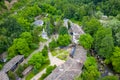 Aerial view of Dryanovo Monastery near Dryanovo, central Bulgaria. Beautiful Christian Orthodox monastery in Bulgaria