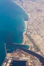 Aerial view Dubai Coastline