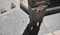 Aerial view of dubbed the Four-legged Minaret in Diyarbakir, Turkey,