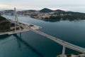 Aerial view of Dubrovnik bridge - entrance to the city.