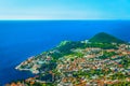 Aerial view at Dubrovnik coastline, Croatia. Royalty Free Stock Photo