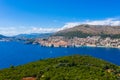 Aerial view of Dubrovnik and Lokrum island in Croatia Royalty Free Stock Photo
