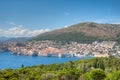 Aerial view of Dubrovnik and Lokrum island in Croatia Royalty Free Stock Photo