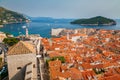 Aerial view of Dubrovnik Old Town from its City Walls Royalty Free Stock Photo