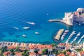 Aerial view of Dubrovnik old town Royalty Free Stock Photo