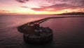 Aerial view. Dun Laoghaire lighthouse. Dublin. Ireland Royalty Free Stock Photo