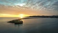 Aerial view. Dun Laoghaire lighthouse. Dublin. Ireland Royalty Free Stock Photo