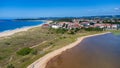 Aerial view of Dunas del Puntal and Somo. Cantabria, Spain