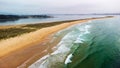 Aerial view of Dunas del Puntal. Somo, Cantabria, Spain