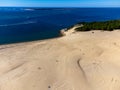 Aerial view of Dune of Pilat tallest sand dune in Europe located in La Teste-de-Buch in Arcachon Bay area, France southwest of