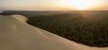 Aerial View Dune of Pilate, France. the largest sandy desert in Europe