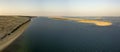 Aerial View Dune of Pilate, France. the largest sandy desert in Europe