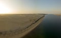 Aerial View Dune of Pilate, France. the largest sandy desert in Europe