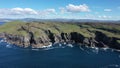 Aerial view of Dunmore head with Portnoo and Inishkeel island in County Donegal - Ireland