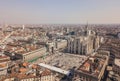 Aerial view of Duomo di Milano Royalty Free Stock Photo