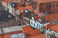 Aerial view of the Dutch historic city Delft