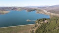 Aerial view of Dyakovo Reservoir, Bulgaria