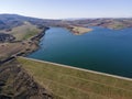 Aerial view of Dyakovo Reservoir, Bulgaria