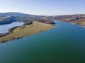 Aerial view of Dyakovo Reservoir, Bulgaria