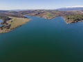 Aerial view of Dyakovo Reservoir, Bulgaria