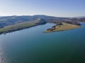 Aerial view of Dyakovo Reservoir, Bulgaria