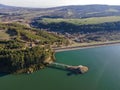 Aerial view of Dyakovo Reservoir, Bulgaria