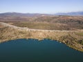 Aerial view of Dyakovo Reservoir, Bulgaria