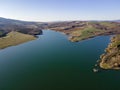 Aerial view of Dyakovo Reservoir, Bulgaria