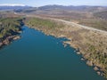 Aerial view of Dyakovo Reservoir, Bulgaria