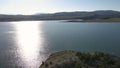 Aerial view of Dyakovo Reservoir, Bulgaria