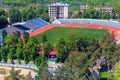 Aerial view of the Dynamo Stadium in Kharkiv