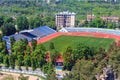 Aerial view of Dynamo Stadium in Kharkiv, Ukraine