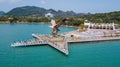 Aerial view of eagle square in Langkawi, Malaysia Royalty Free Stock Photo