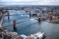 Aerial view East River, Manhattan, Bronx, and Queens