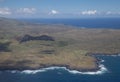 Aerial view of Easter Island, Polynesia, Chile