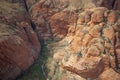 Aerial view of Echidna Chasm at the Bungle Bungles in the World Heritage Listed Purnululu National Park, Western Australia