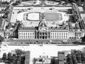 Aerial view of Ecole Militaire in Paris Royalty Free Stock Photo