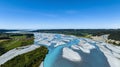 The aerial view with a ecosystem of the River lagoon Valley