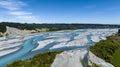 The aerial view with a ecosystem of the River lagoon Valley