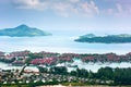 Aerial view of Eden Island Mahe Seychelles